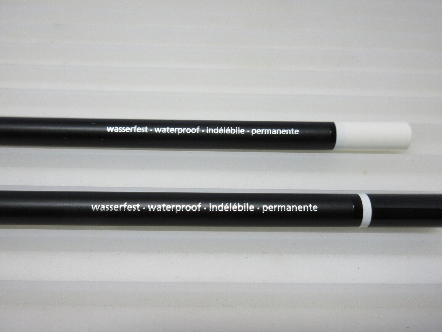 1 BLACK & 1 WHITE Staedtler Glasochrom Chinagraph Lumocolor Permanent Pencil