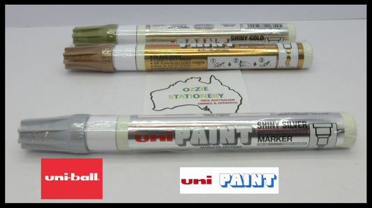 Uni-Ball PX-20 Paint Marker Pen Medium SHINY GOLD, SILVER BRONZE 2.2mm in stock