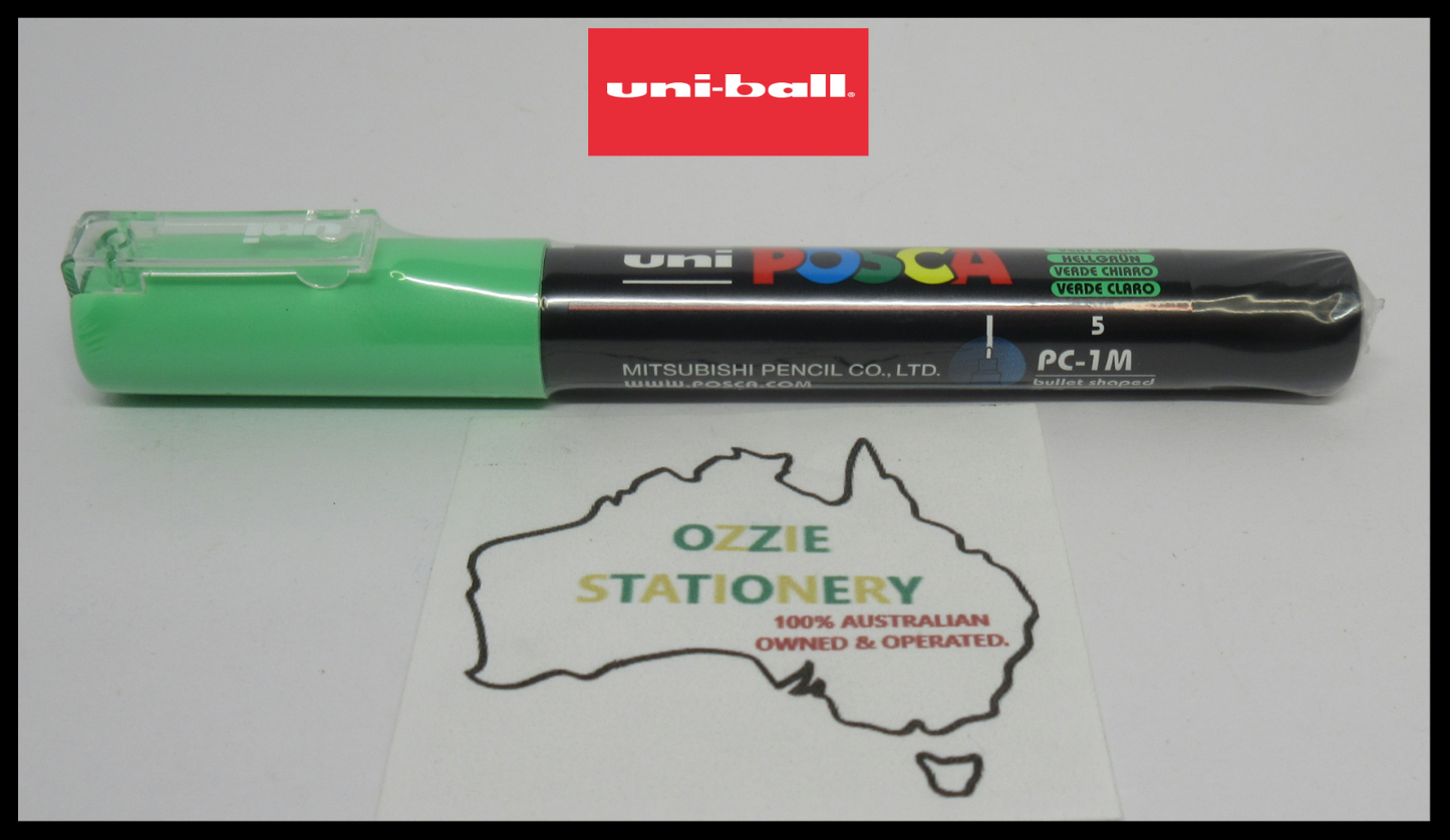 1 x LIGHT GREEN PC1M Uni-ball Uni Posca 0.7mm Extra Fine Nib in stock