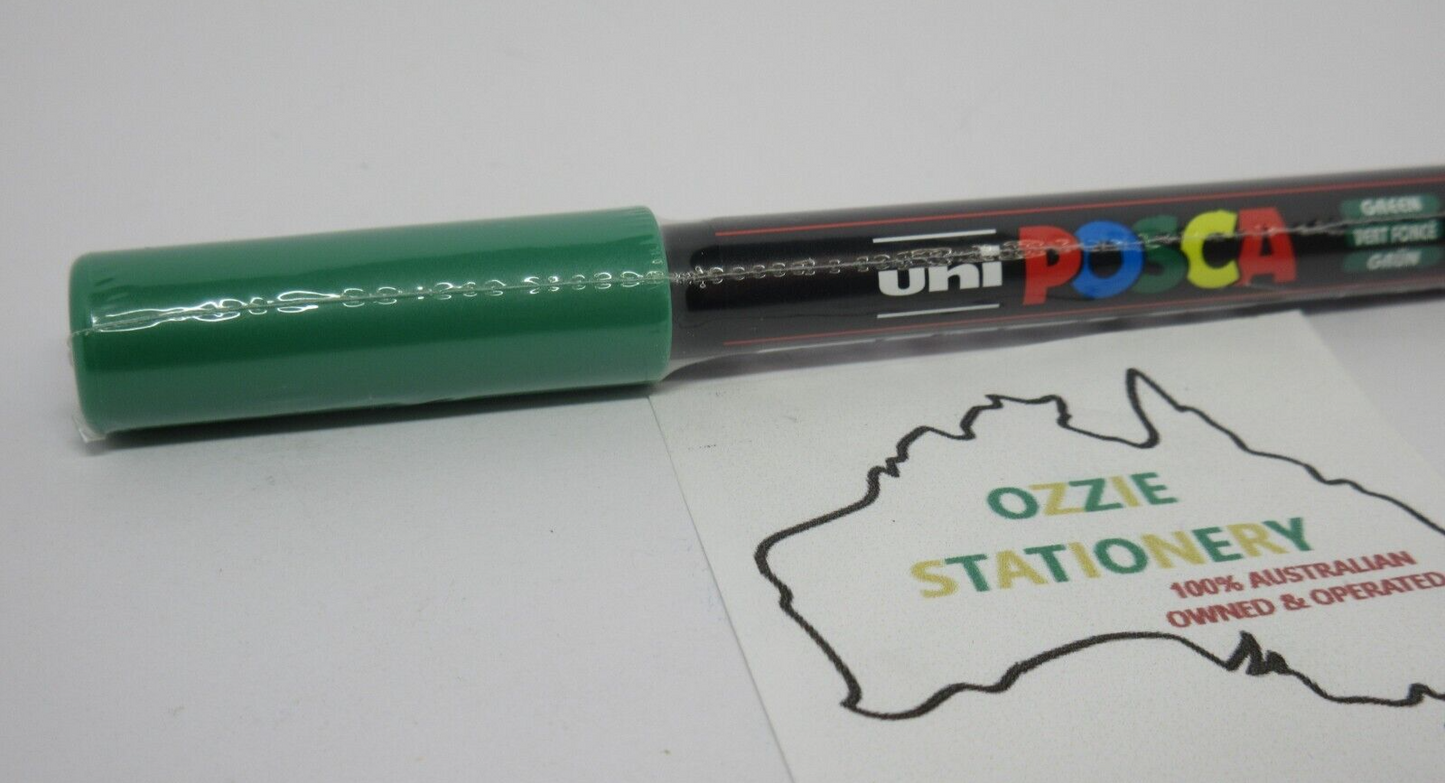 1 x GREEN PC1MR Uni-ball Uni Posca 0.7mm Extra Fine Nib in stock