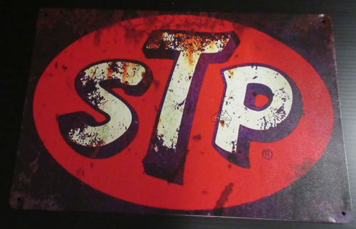 STP Automobilia Advertising Tin Sign with aged look new 30cm x 20cm