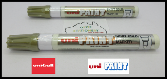 2 x Shiny GOLD Uni-Ball PX-20 Paint Marker Pen Medium  2.2mm in stock