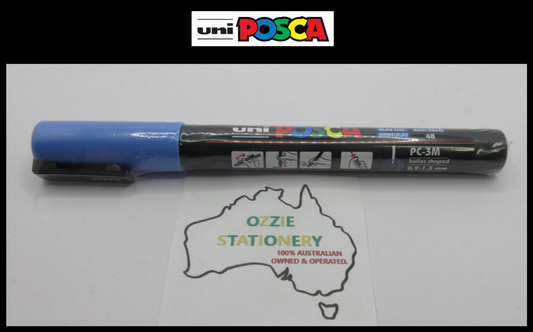 1 x UNI POSCA Marker PC3M SKY BLUE Bullet 0.9-1.3mm Tip Art in stock