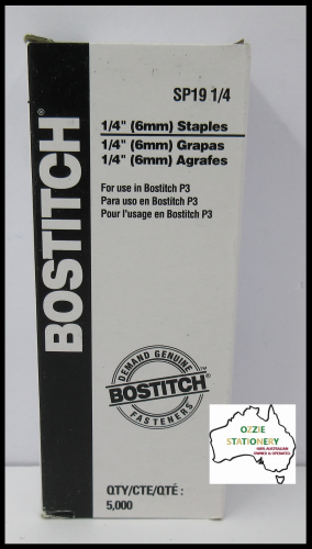 1 Box with 5000 Staples Stanley Bostitch P3 1/4" Staples for P3 Stapler SP19