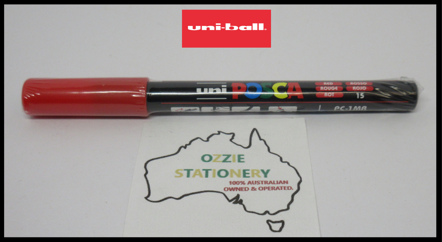 1 x RED PC1MR Uni-ball Uni Posca 0.7mm Extra Fine Nib in stock