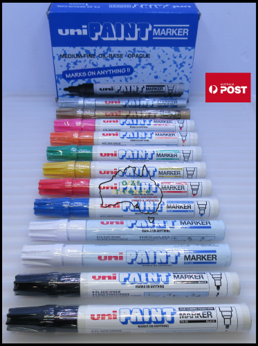 12 x ASSORTED Uni Paint PX20 Paint Marker 2.2-2.8mm Bullet Point PX20-12A