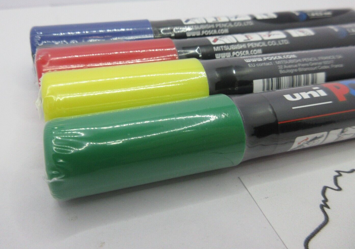 4 ASSORTED UNI POSCA Marker PC5M  Bullet 1.8-2.5mm Tip Art