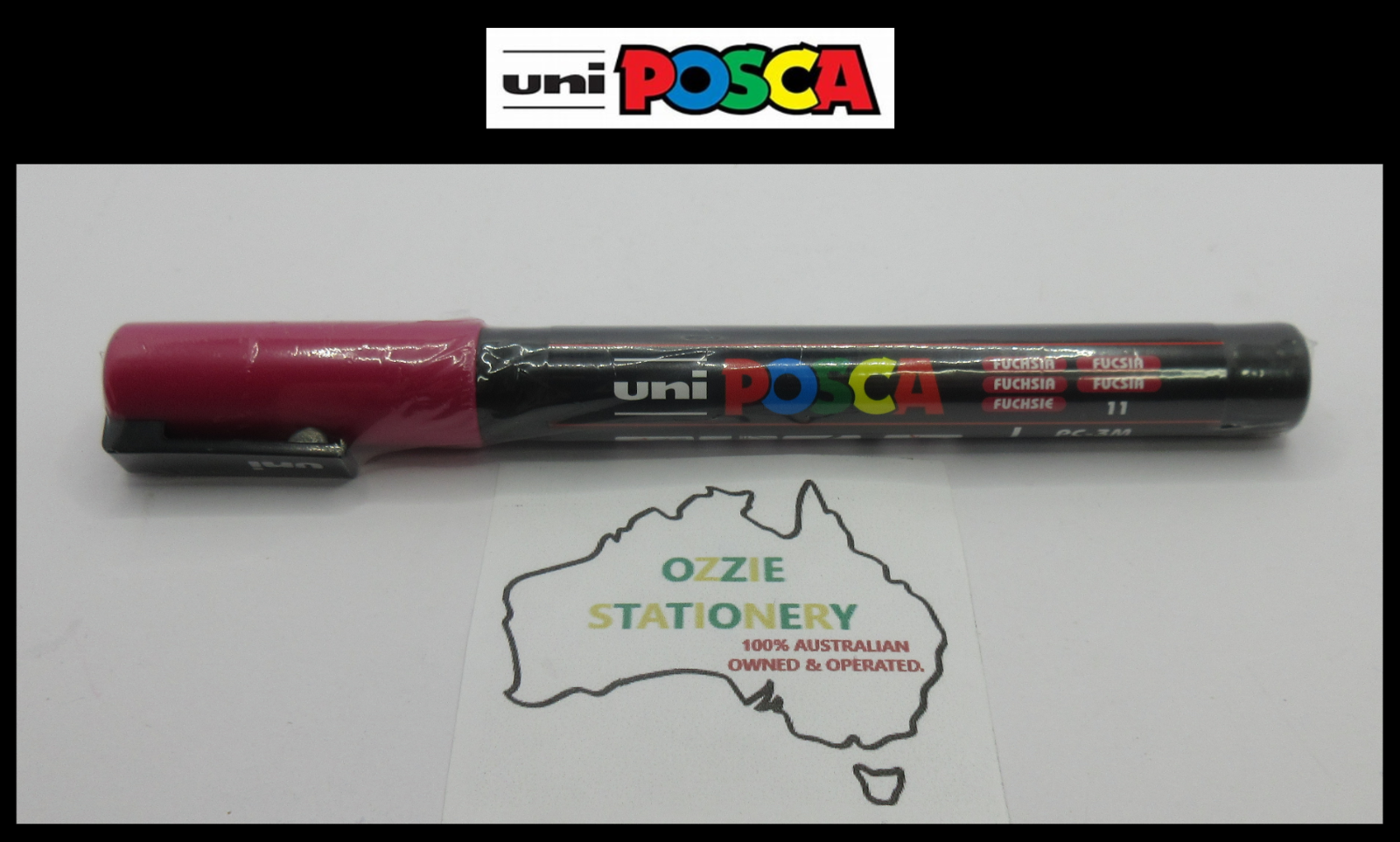 1 x UNI POSCA Marker PC3M FUCHSIA Bullet 0.9-1.3mm Tip Art in stock