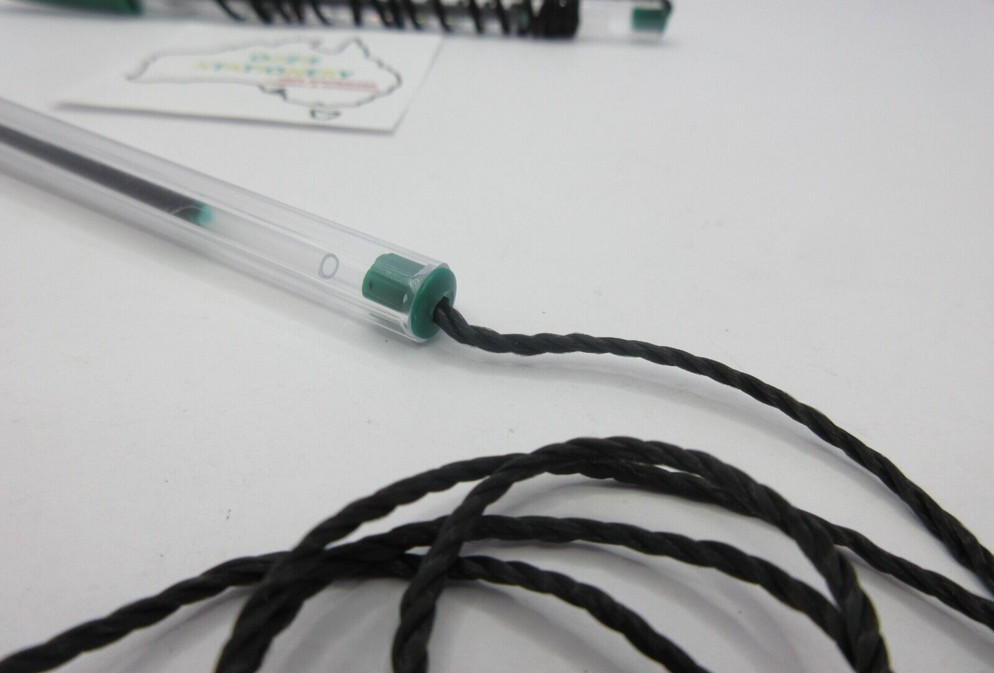 2 x BIC GREEN INK Cristal Ball Point Pens String Corded 1.0mm in stock