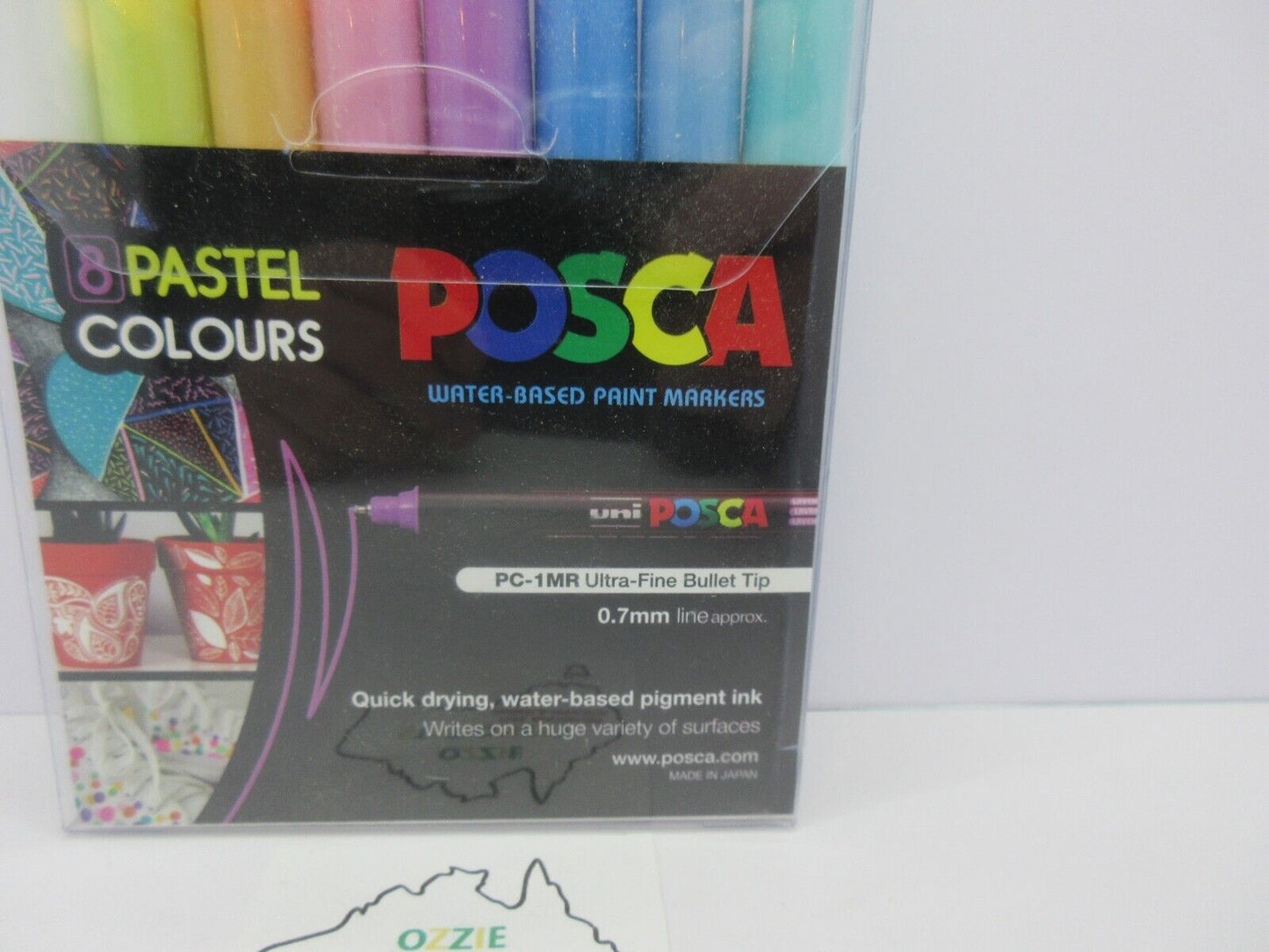 NEW Wallet Uni PC1MR Posca Marker Ultra Fine Round Tip 0.7mm 8 Pastel Colours