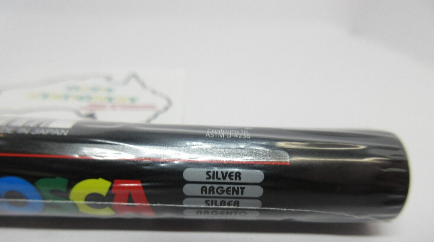 1 x SILVER PC1M Uni-ball Uni Posca 0.7mm Extra Fine Nib in stock