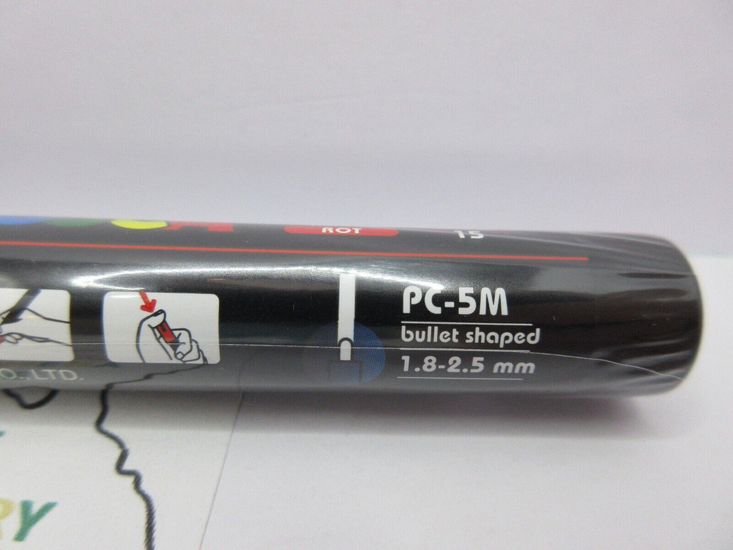 1 x UNI POSCA Marker PC5M  Red Bullet 1.8-2.5mm Tip Art in stock