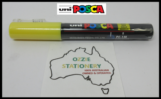 1 x Yellow PC1M Uni-ball Uni Posca 0.7mm Extra Fine Nib in stock