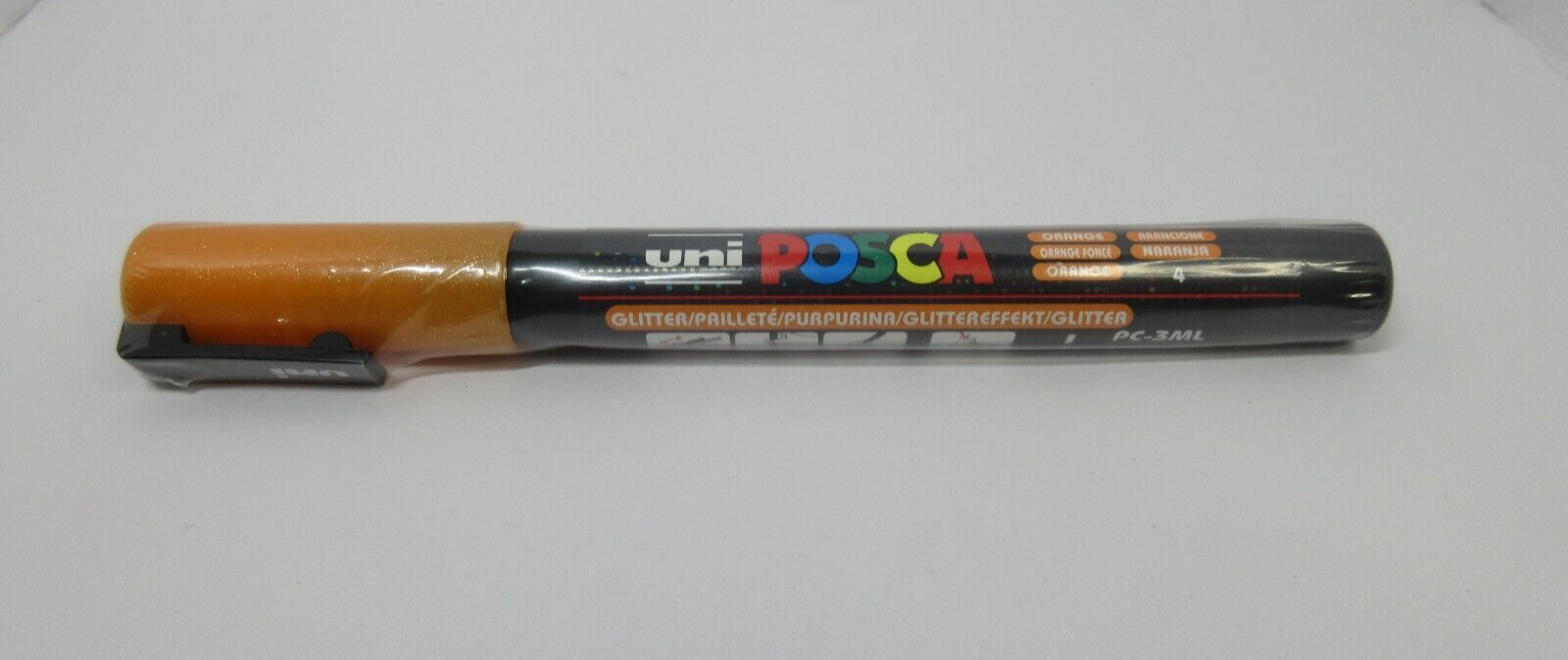 1 x UNI POSCA Marker PC3M GLITTER Orange Bullet 0.9-1.3mm Tip Art in stock