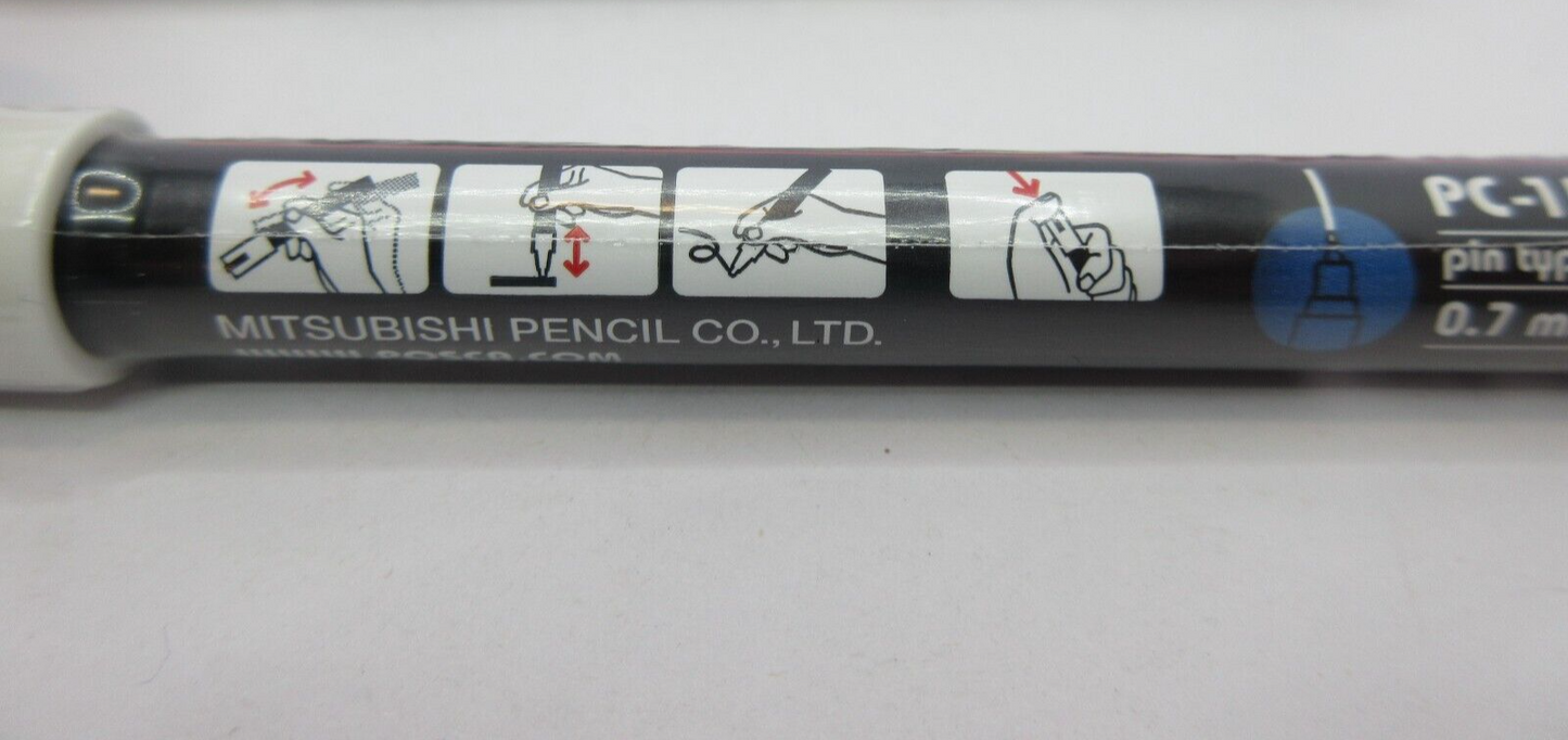 1 x WHITE PC1MR Uni-ball Uni Posca 0.7mm Extra Fine Nib in stock