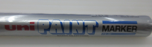 2 x SILVER Uni Paint PX20 Paint Marker 2.2-2.8mm Bullet Point PX20S