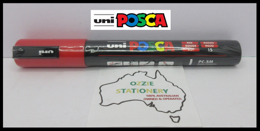 1 x UNI POSCA Marker PC5M  Red Bullet 1.8-2.5mm Tip Art in stock