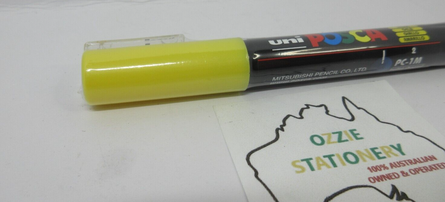 1 x Yellow PC1M Uni-ball Uni Posca 0.7mm Extra Fine Nib in stock