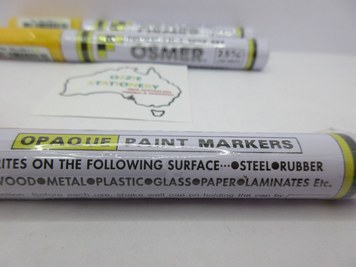 3 YELLOW Osmer Oil Based Paint Markers Pen Medium  2.5mm in stock Funko Signed