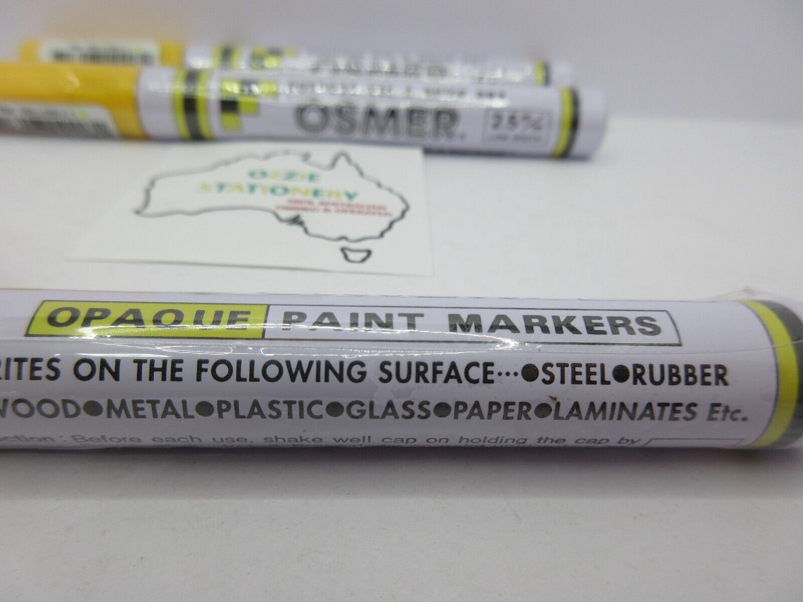 3 YELLOW Osmer Oil Based Paint Markers Pen Medium  2.5mm in stock Funko Signed