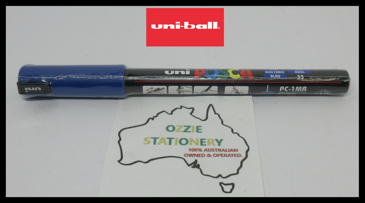 1 x BLUE PC1MR Uni-ball Uni Posca 0.7mm Extra Fine Nib in stock