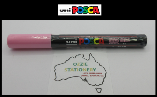 1 x UNI POSCA Marker PC3M LIGHT PINK Bullet 0.9-1.3mm Tip Art in stock