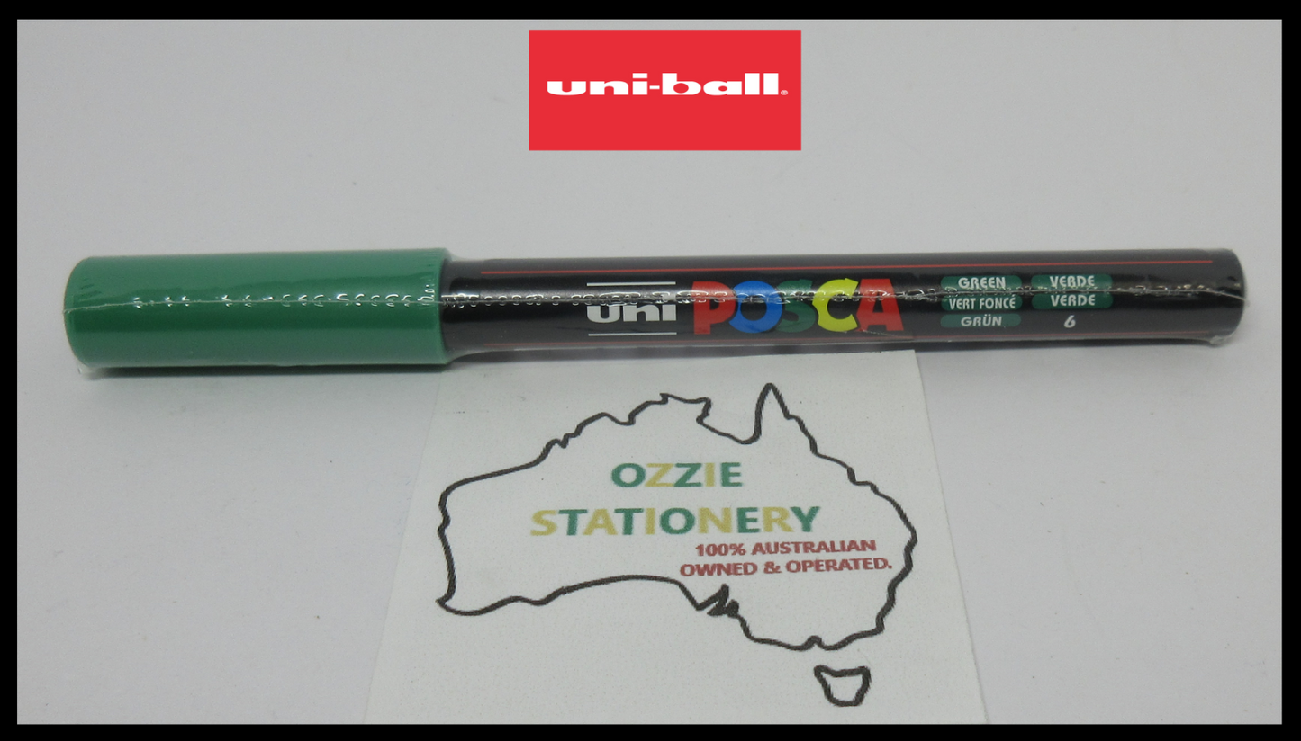 1 x GREEN PC1MR Uni-ball Uni Posca 0.7mm Extra Fine Nib in stock