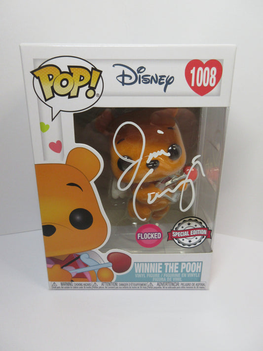 Funko Pop Vinyl Winnie The Pooh (Flocked) 1008 Autographed in person by voice actor Jim Cummings with COA