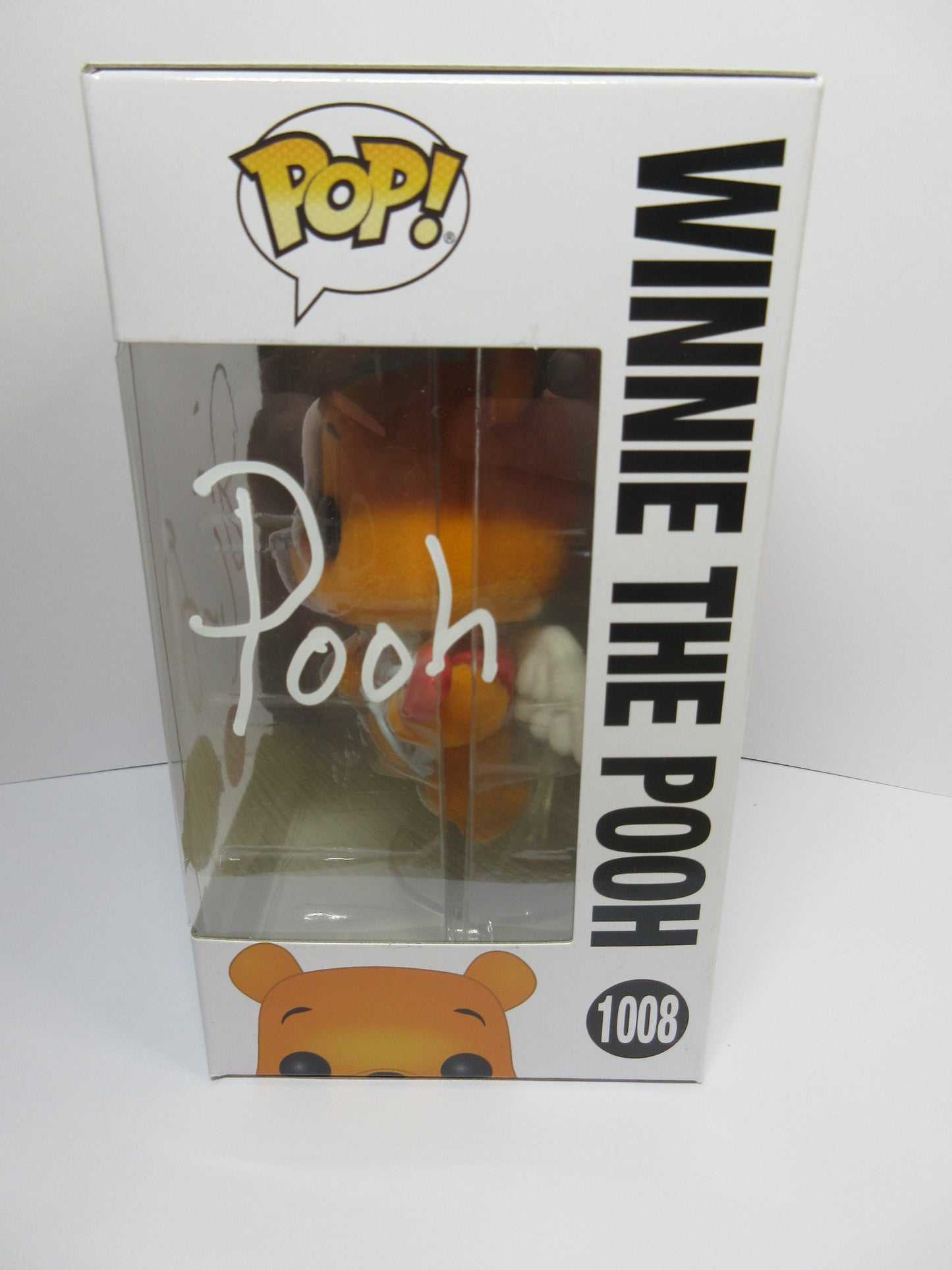 Funko Pop Vinyl Winnie The Pooh (Flocked) 1008 Autographed in person by voice actor Jim Cummings with COA