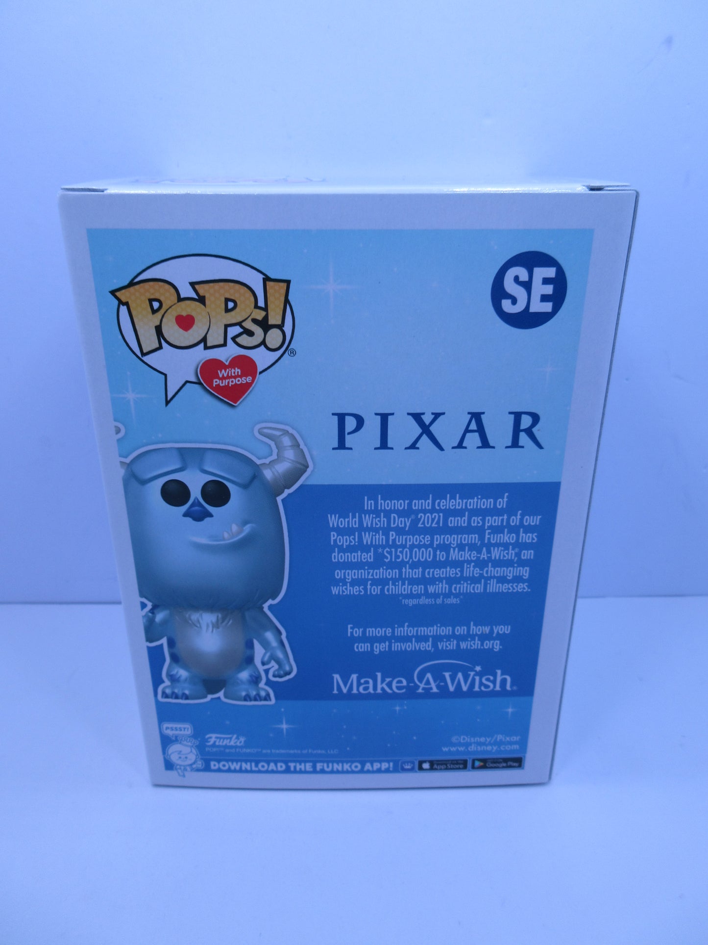 Funko Pop Vinyl Figure PIXAR Sulley SE Make A Wish Pops With Purpose