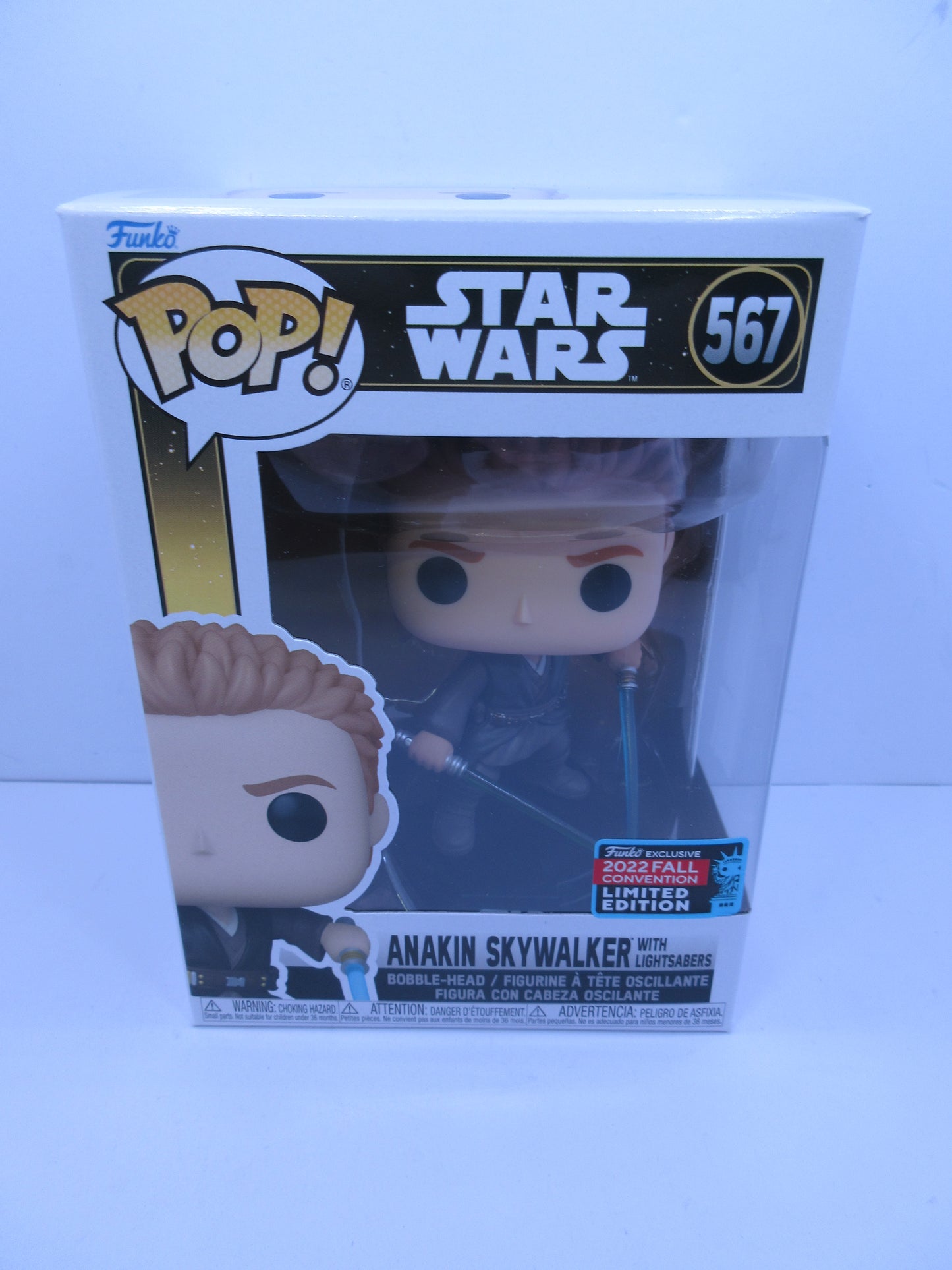 Star Wars - Anakin Skywalker (with lightsabers) #567 Fall Convention Exclusive 2022 Funko Pop Vinyl