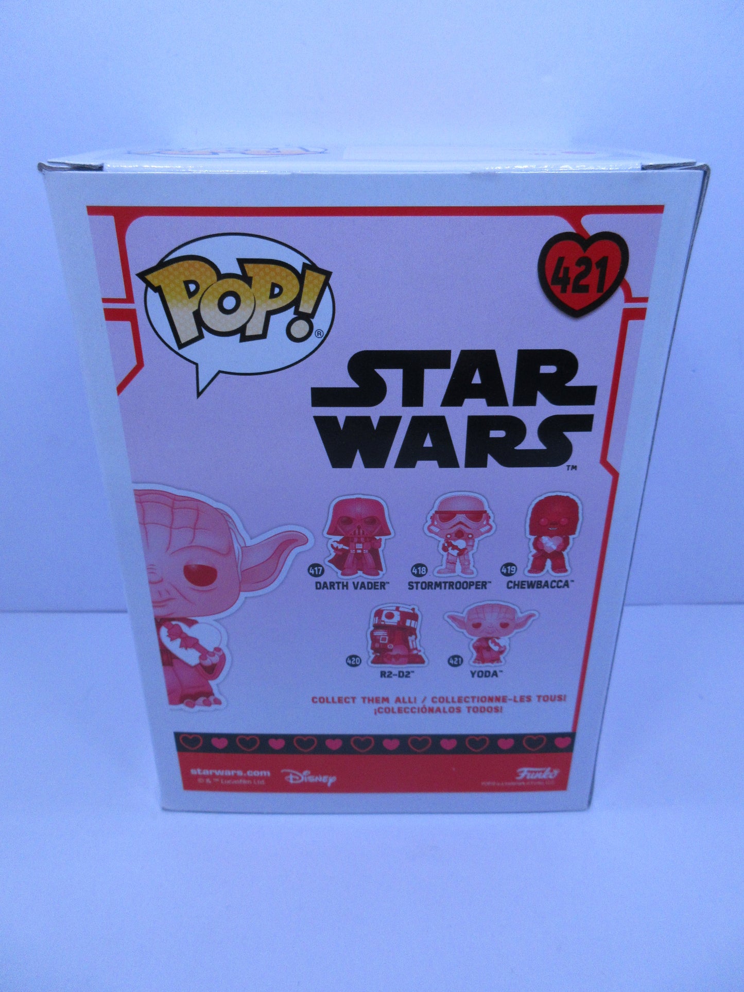 Star Wars - Yoda #421 Valentines Day Pink Funko Pop Vinyl Figure 2020