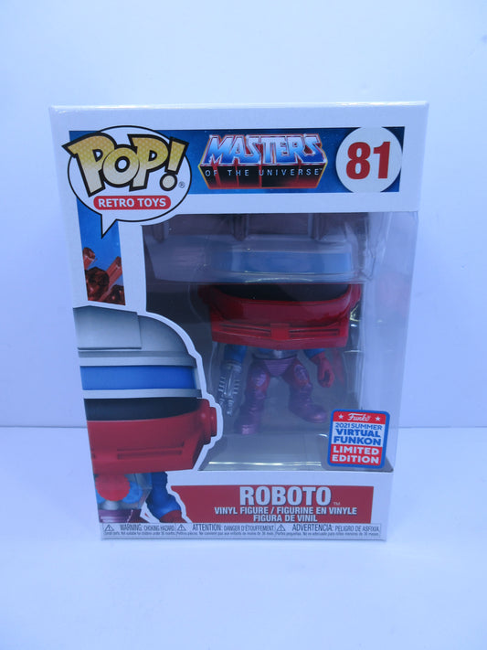 Retro Toys - Masters Of The Universe - Roboto #81 Funko Pop Vinyl 2021 Virtual Summer Convention Exclusive