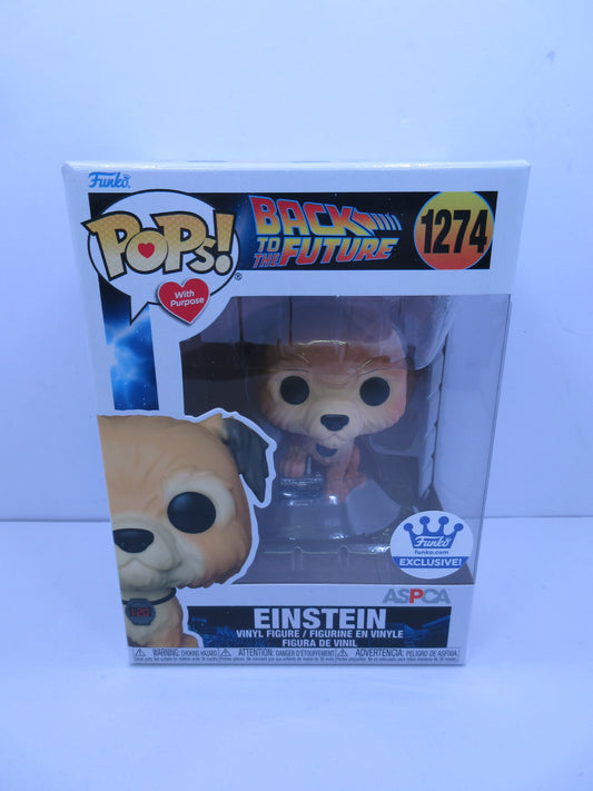 Back To The Future - Einstein #1274 Funko Shop Pop Exclusive Vinyl Figure+ Soft Pop Protector