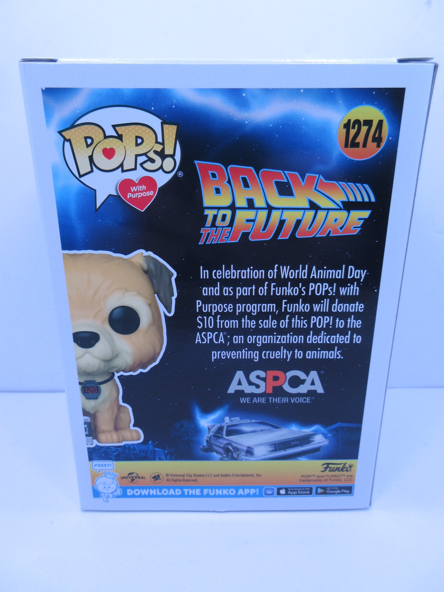 Back To The Future - Einstein #1274 Funko Shop Pop Exclusive Vinyl Figure+ Soft Pop Protector