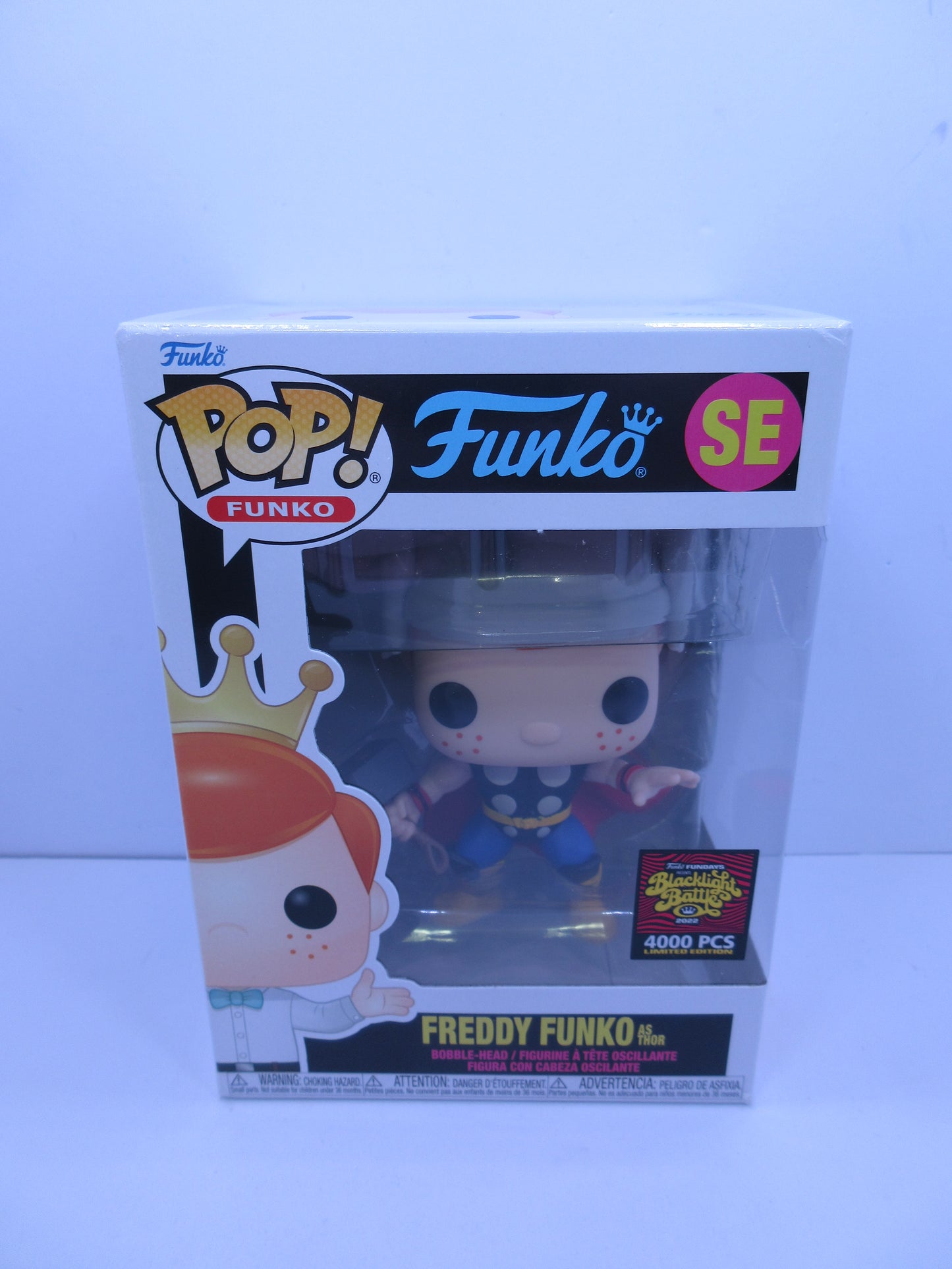 Marvel - Freddy Funko As Thor SE 4000pcs Blacklight Battle 2022 Funko Pop Vinyl