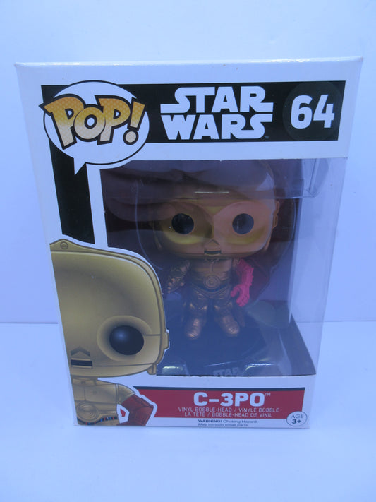 Star Wars - C-3PO Red Arm non-chrome #64 Funko Pop Vinyl Figure