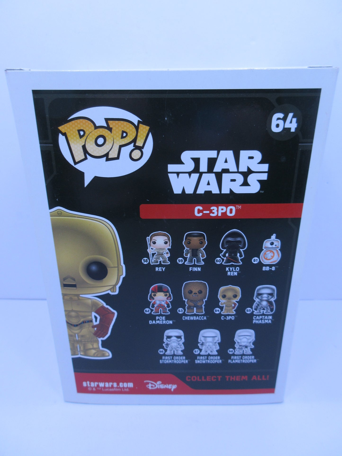 Star Wars - C-3PO Red Arm non-chrome #64 Funko Pop Vinyl Figure