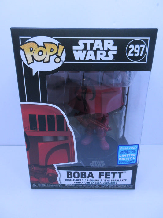 Star Wars - Boba Fett #297 Funko Pop Vinyl Figure Wonderous Convention Exclusive 2020&nbsp;+ Soft Pop Protector