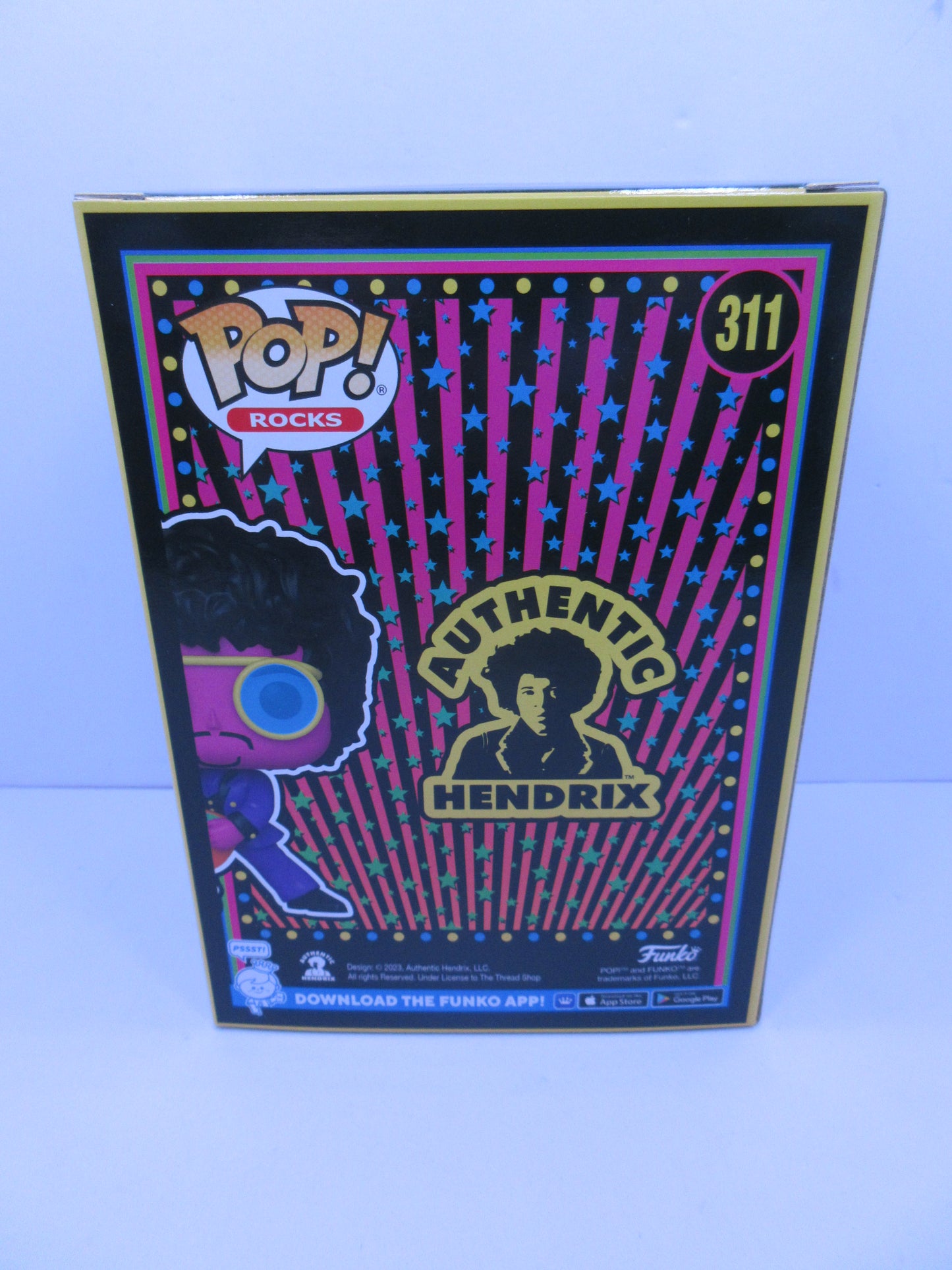 Rocks - Jimi Hendrix #311 Black Light Summer Convention 2023 Funko Pop Vinyl