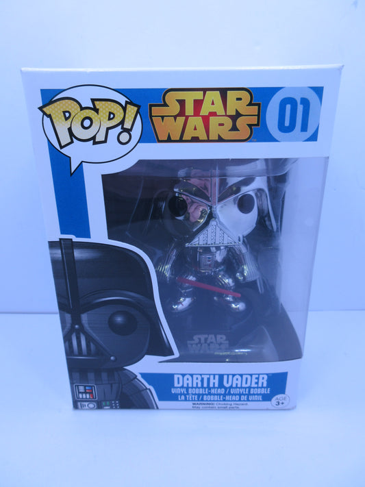 Star Wars - Darth Vader (Chrome) #01 Blue Box 2018 Funko Pop Vinyl