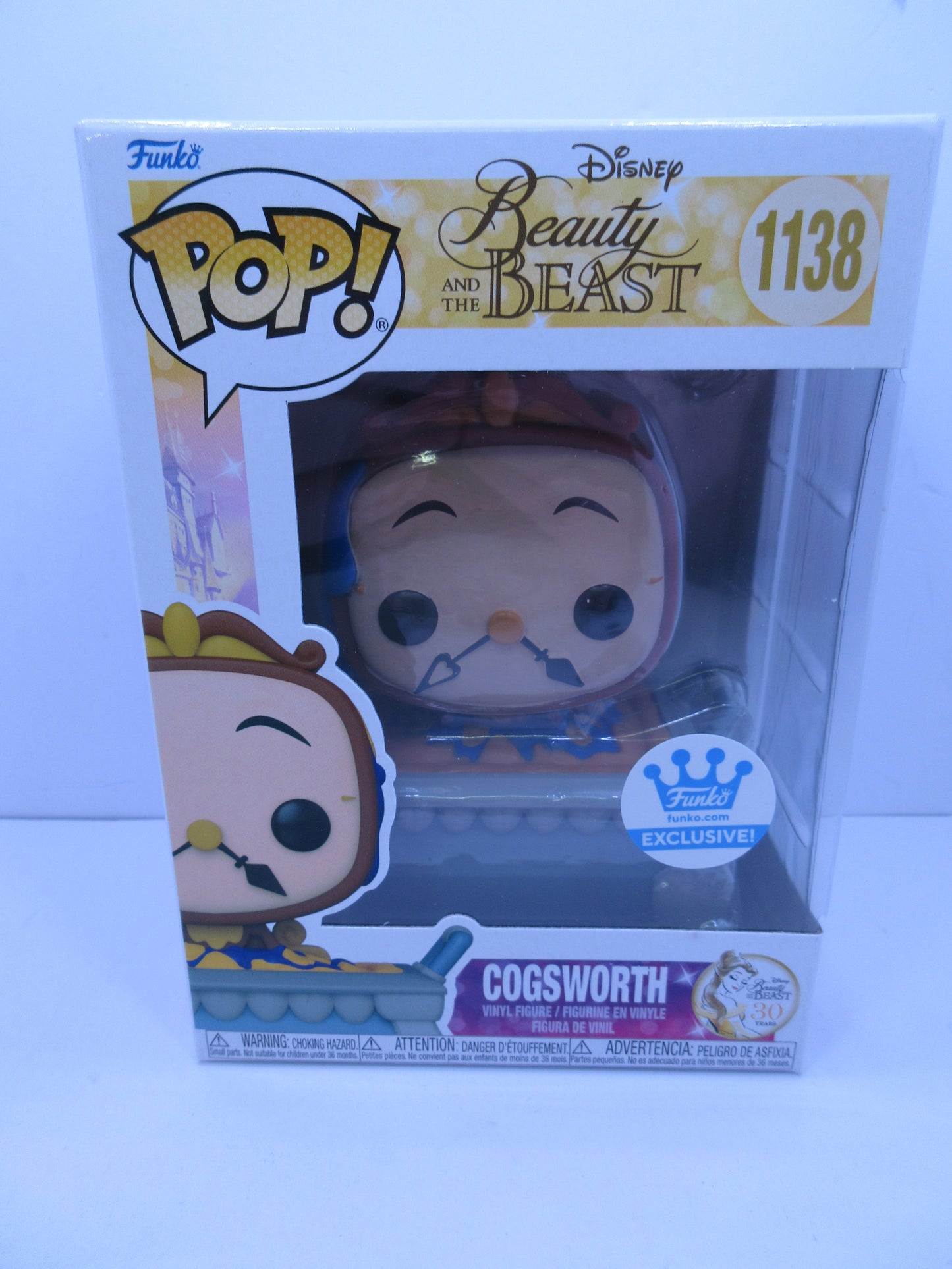 Disney - Beauty And The Beast - Cogsworth #1138 Funko Shop Pop Vinyl Exclusive