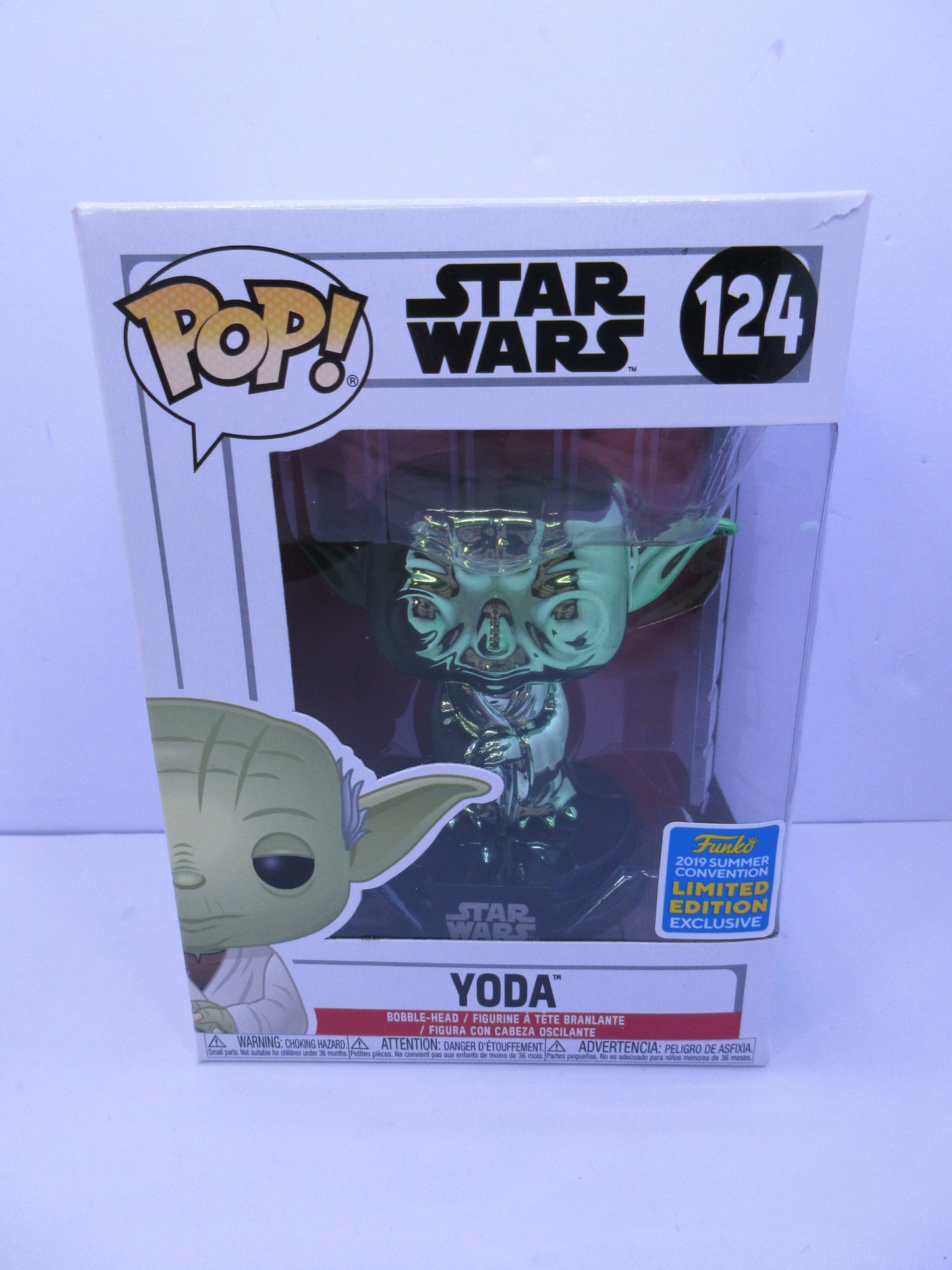 Star Wars - Yoda #124 Green Chrome - Funko Pop Vinyl figure Summer 2019