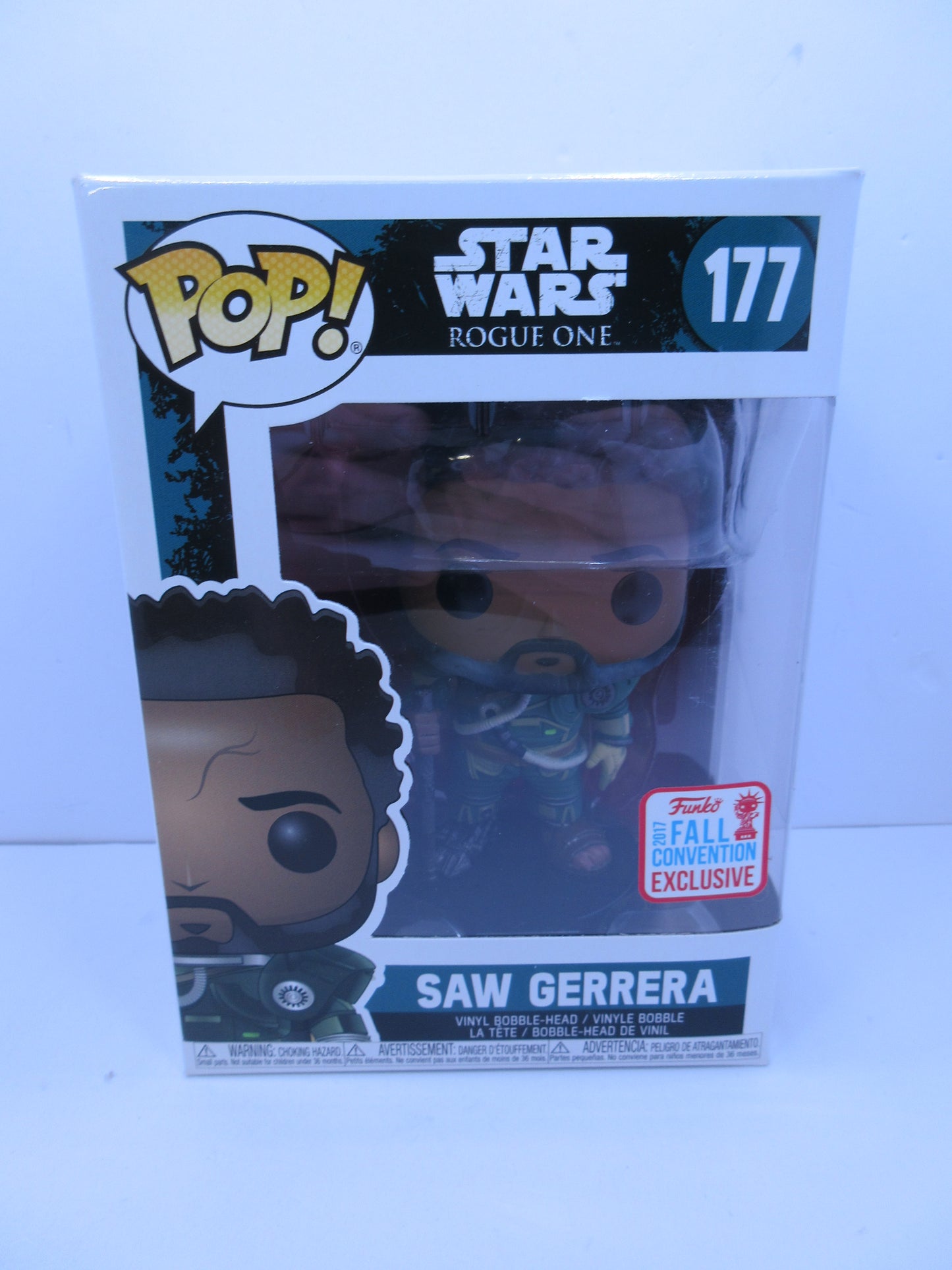 Star Wars - Rogue One - Saw Gerrera #177 Funko Pop Vinyl Figure 2017 Fall Convention Exclusive