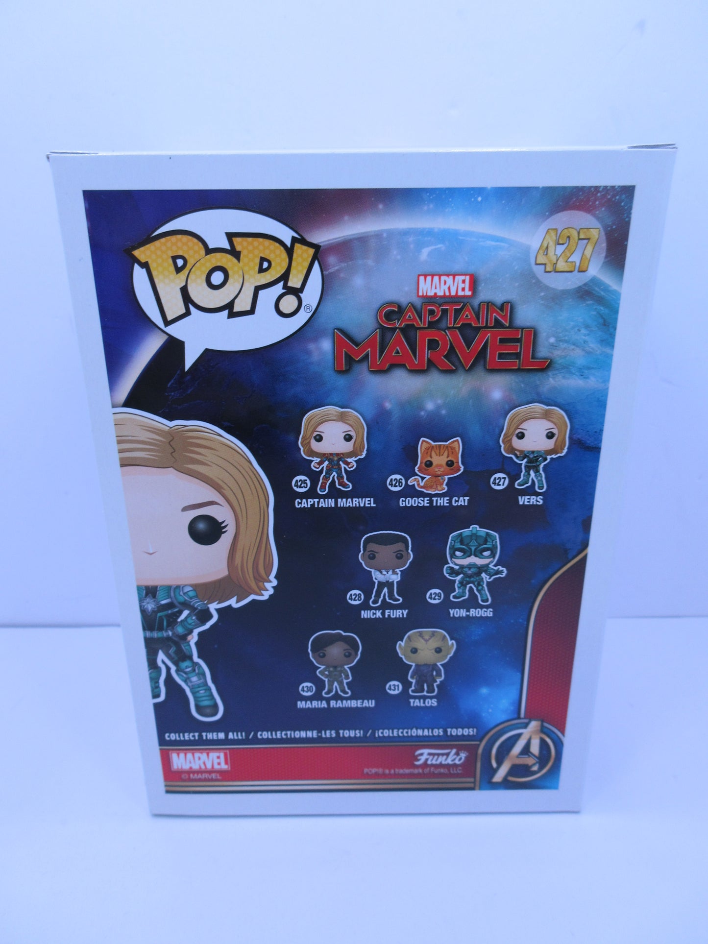 MARVEL - Captain Marvel - Vers #427 Funko Pop Vinyl Figure