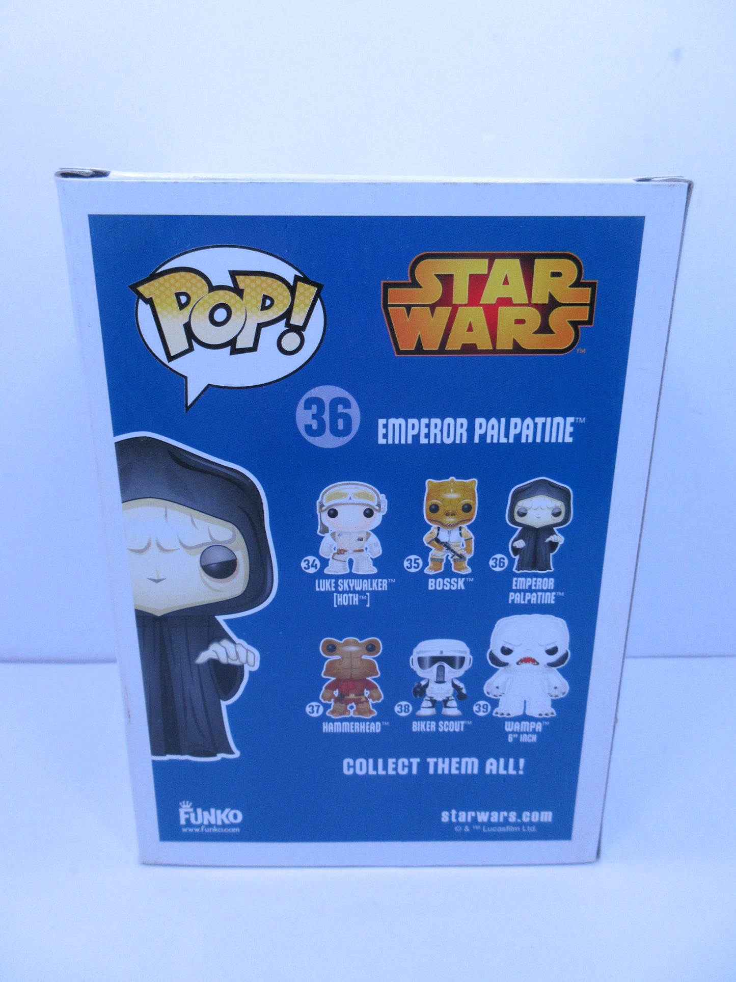 Star Wars - Emperor Palpatine #36 Blue Box 2014 Funko Pop Vinyl