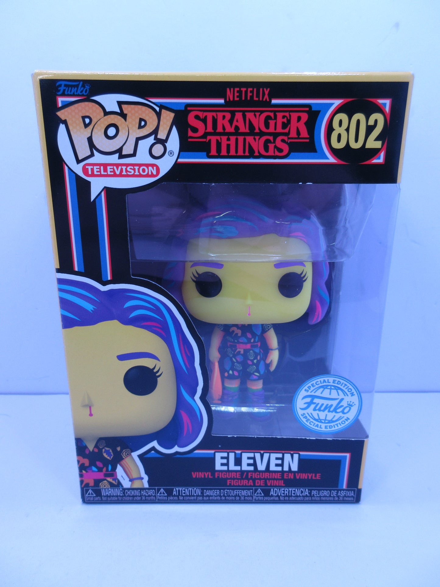 Television - Stranger Things - Eleven #802 Funko Pop Vinyl Figure Blacklight SE