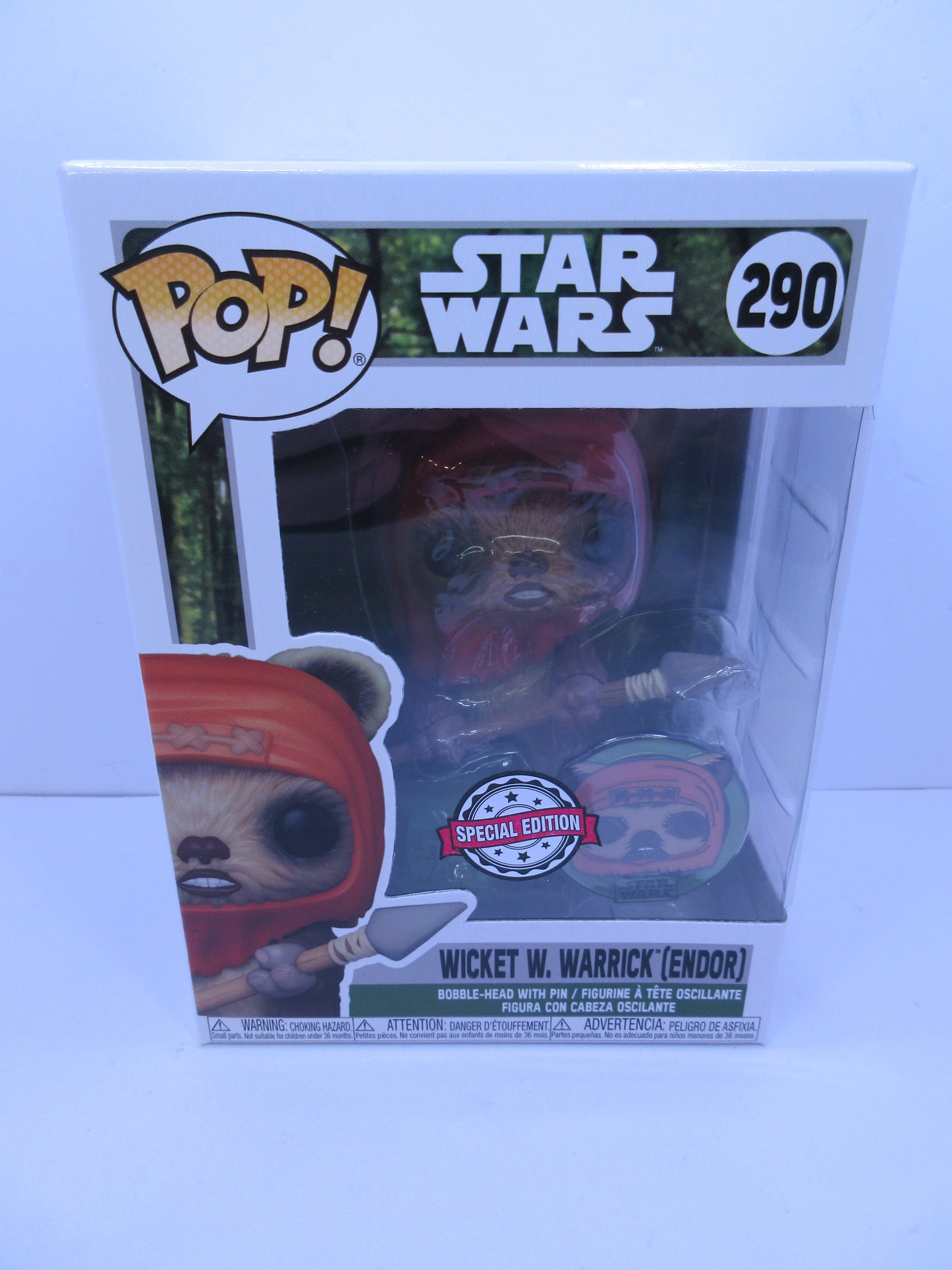 Star Wars - Wicket W. Warrick #290 Funko Pop and Pin Vinyl Figure