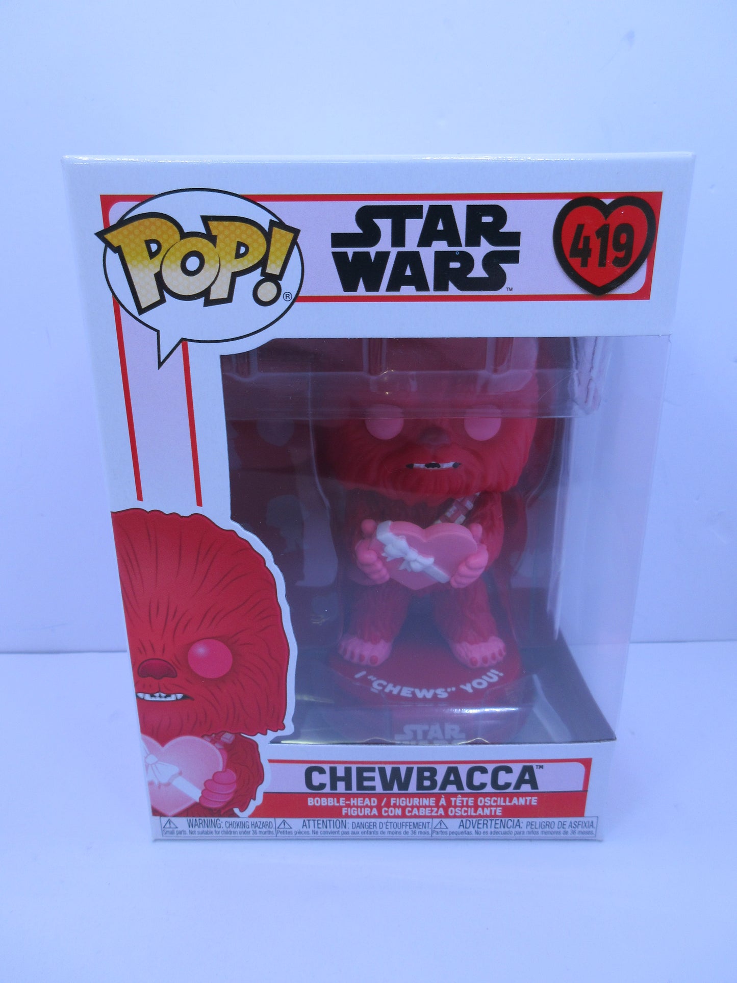 Star Wars - Chewbacca #419 Valentines Day Pink Funko Pop Vinyl Figure 2020