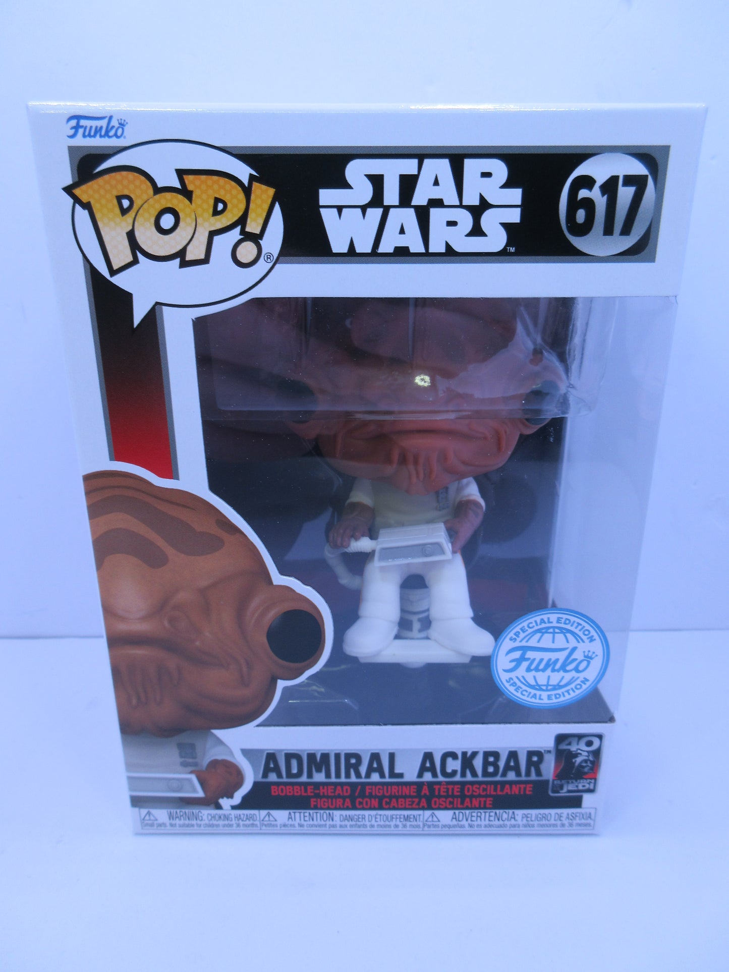 Star Wars - Admiral Ackbar #617 Funko Pop Vinyl ROTJ 40th Anniversary